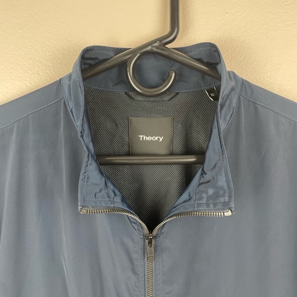 Theory Men’s Scotty Bevan Double Zip Front Jacket Windbreaker Navy Blue XL - Picture 5 of 11